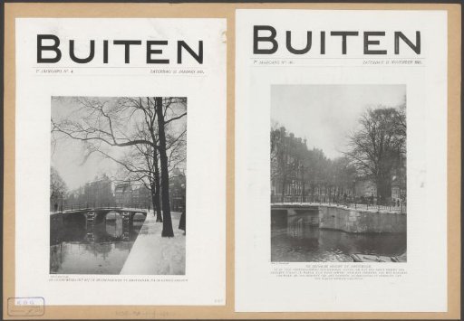 Title pages and text pages from: Buiten, 25 January 1913 and 15 November 1913