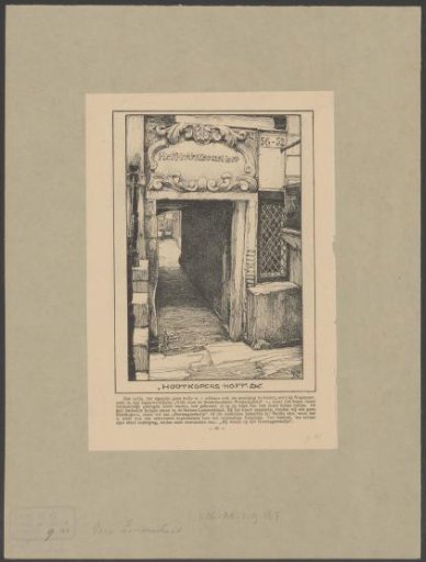 Entrance to the Houtkopershofje on the Nieuwe Looiersstraat in Amsterdam