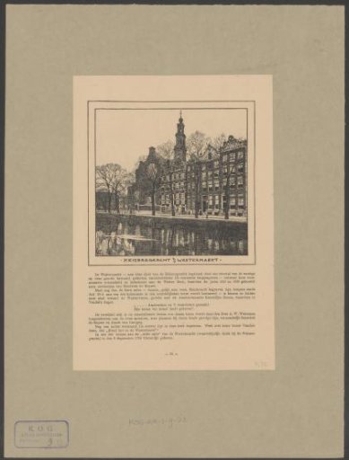 View of the Keizersgracht at the Westermarkt