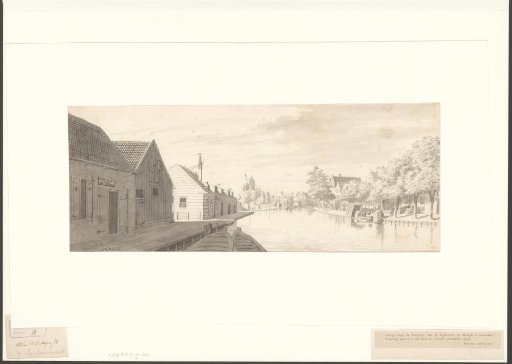 View of the Lijnbaansgracht looking towards the Leidsepoort and the riding school at the end of the Leidsegracht