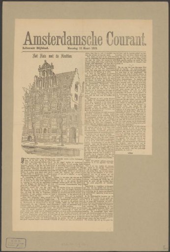 Title page of the Amsterdamsche Courant, 13 March 1899