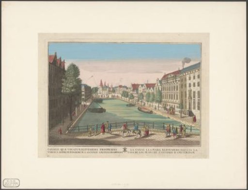 View of the Kloveniersburgwal and the Waag on the Nieuwmarkt