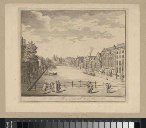 View of the Kloveniersburgwal with the Trippenhuis and the Waag on the Nieuwmarkt