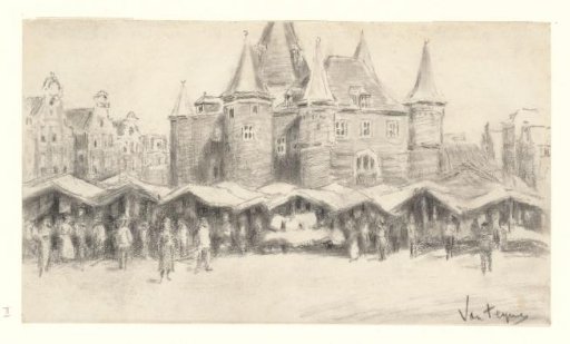 View of the Nieuwmarkt and the Waag