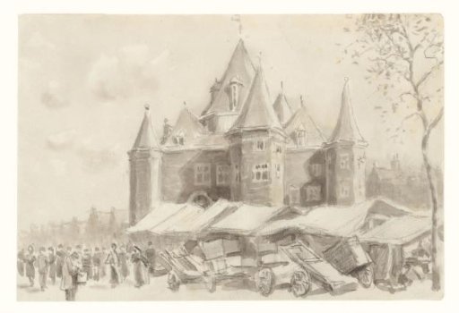 View of the Waag on the Nieuwmarkt