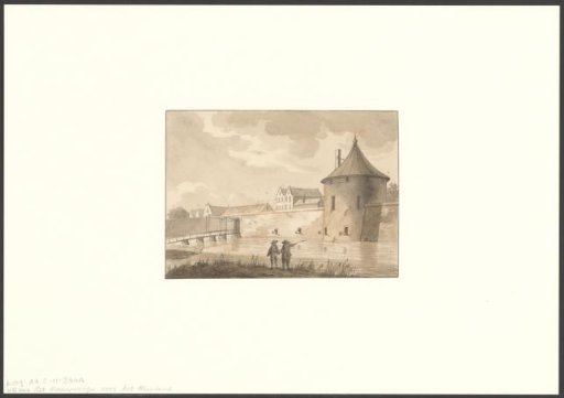 Gezicht op de stadspoort van Amsterdam