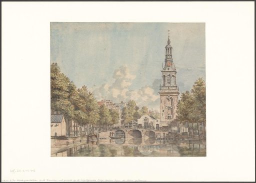 View of the Singel at the Jan Roodepoort Tower on the Torensluis