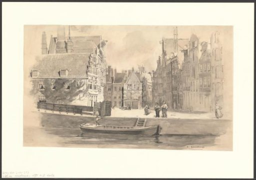 View of the Nieuwezijds Voorburgwal and Nieuwezijds Kolk