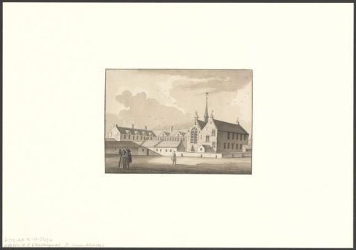 View of the Saint Lucy Convent on the Nieuwezijds Voorburgwal