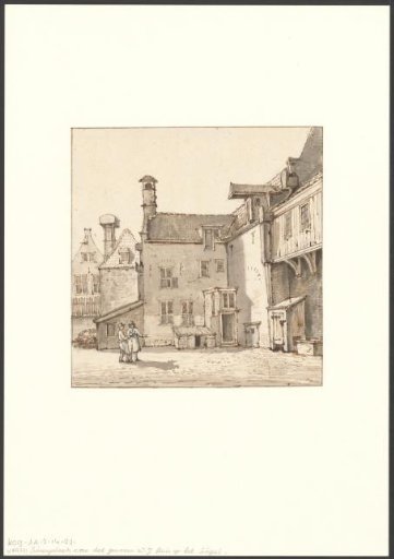View of the courtyard of the West-Indisch Huis on the Singel