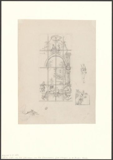Stained-glass window of the Shoemakers' Guild in the Zuiderkerk