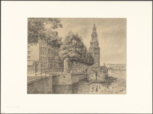 View of the Montelbaanstoren from the Oudeschans