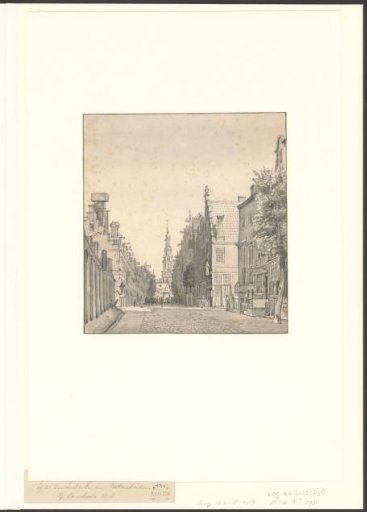 View of the Jodenbreestraat and the towers of the Zuiderkerk and the Paleis op de Dam