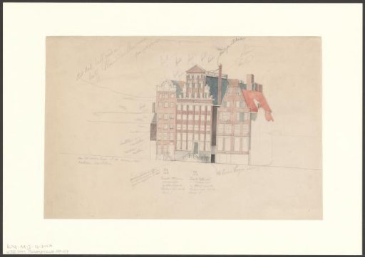 View of several buildings on the Prinsengracht