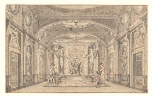 View of the stage of the Van Campen theatre with a performance