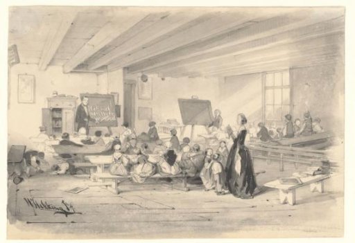 Interior of the school for homeless children on the Bloemstraat