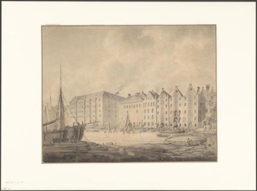 View of a shipyard at the Bickerseiland
