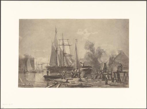 View of a shipyard