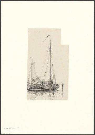 View of a Moored Barge on the IJ