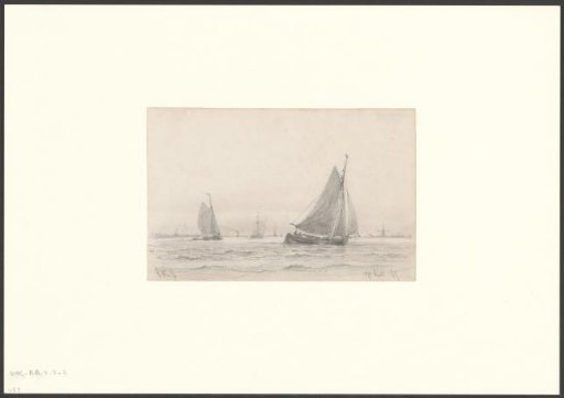 View of Sailing Ships on the IJ