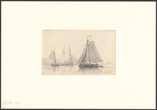 View of Sailing Ships on the IJ