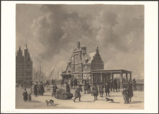 View of the Paalhuis and the House with the Little Tower