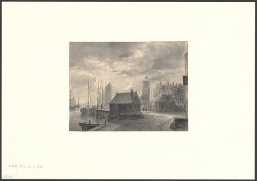 View of the Singel with the Haringpakkerstoren and the Accijnshuis