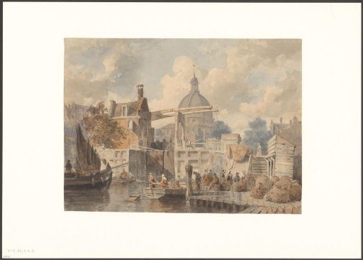 View of the Haarlem Lock and the Round Lutheran Church