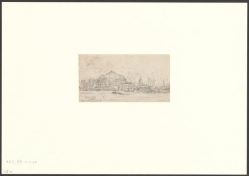 View of the Central Station and the Westertoegang seen from the IJ