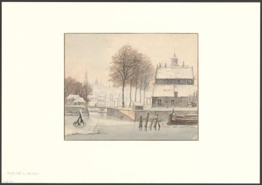 View of the Oostenburg during winter