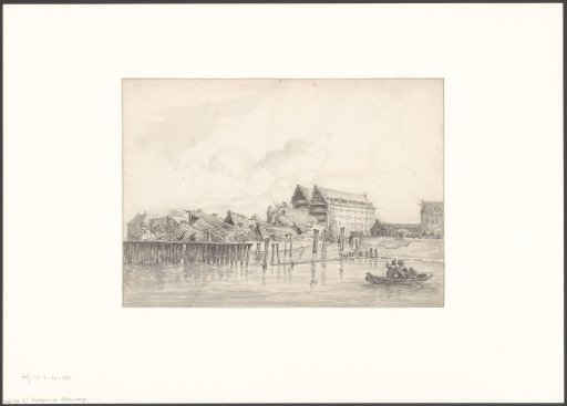 View of the East India Sea Magazine after the collapse