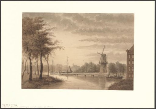 View of the bastion Sloterdijk with mill De Kraai