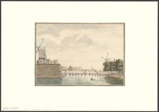 View of the Singelgracht at the Zaagpoort