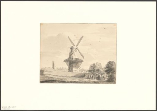 View of Fort Rijkeroord with mill De Bloem