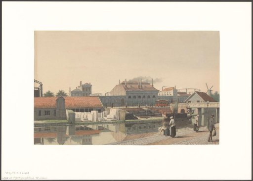 View of the Old English Gas Factory on the Schans, opposite the Elandsstraat