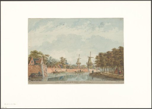 View of the Singel looking towards the Utrechtsepoort and several bastions