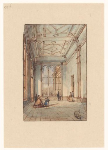 Interior of the Palace for Industry and Art, viewed towards a side hall