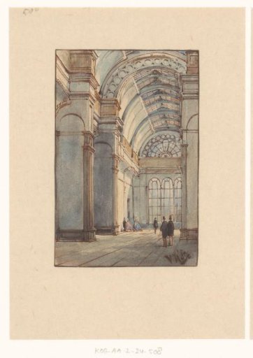 Interior of the Palace for Industry and Art, viewed towards a side hall