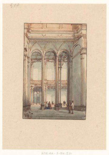 Interior of the Palace for Industry and Art, viewed towards the Great Hall