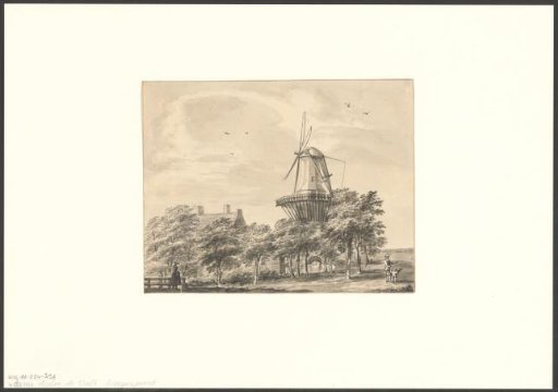 View of Diemen bastion with mill De Valk