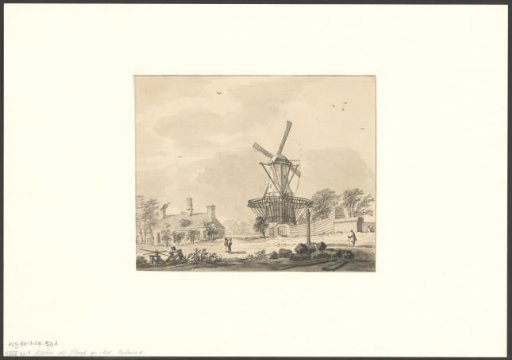 View of the Muiden Bastion with the De Hond Mill
