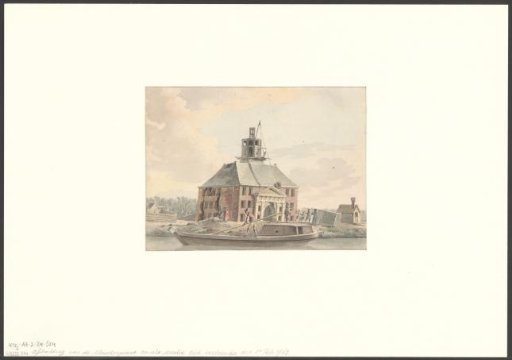 View of the first Muiderpoort after the subsidence