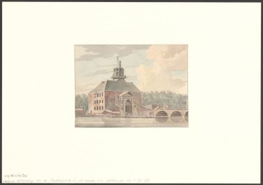 View of the first Muiderpoort after the subsidence