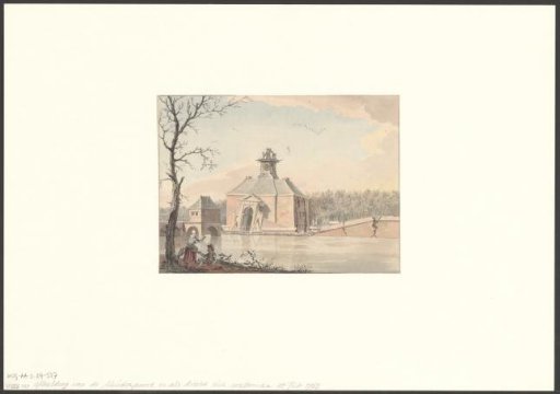 View of the first Muiderpoort after the subsidence