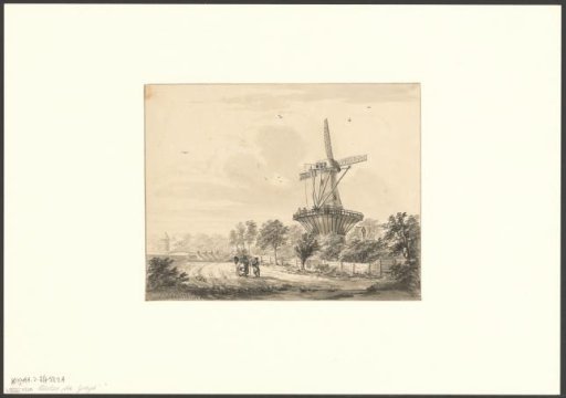 View of the Oosterbeer Bastion with the De Gooyer Mill