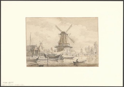 View of the Funen and Bastion Zeeburg with Mill De Zon