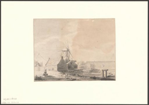 View of the Funen and Zeeburg bastion with mill De Zon
