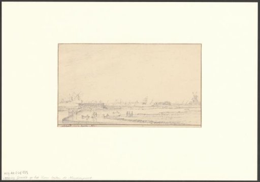 View of the Funen with the Zeeburg bastion with mill De Zon on the left and the Nieuwe Vaart on the right