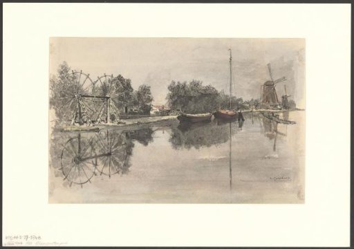 View of the Mennonite Canal and the Mills De Oranjeboom and De Houthandel