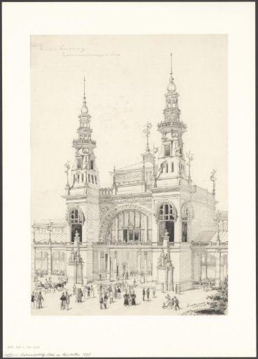 Design for the Entrance of the Main Building of the World Exhibition for the Hotel and Travel Industry 1895